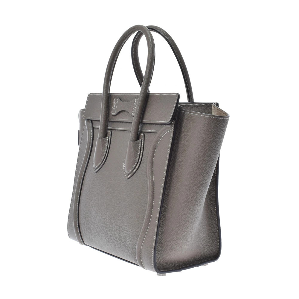 Celine Calfskin Gray Shopper Luggage Handbag Gray